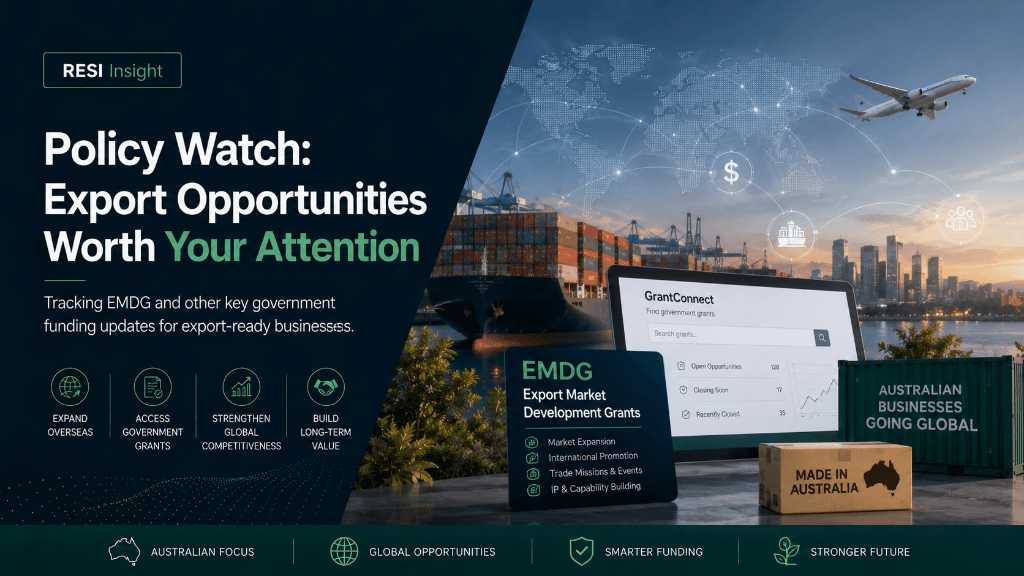 RESI Continues to Monitor Export Policy Developments: Why EMDG Deserves the Attention of Export-Focused Businesses
